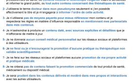 charte du médecin producteur de contenu